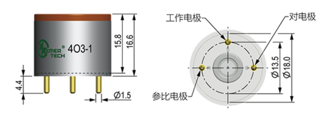 臭氧草莓视频成人下载用電化學傳感器 (4O3-1)0-1ppm